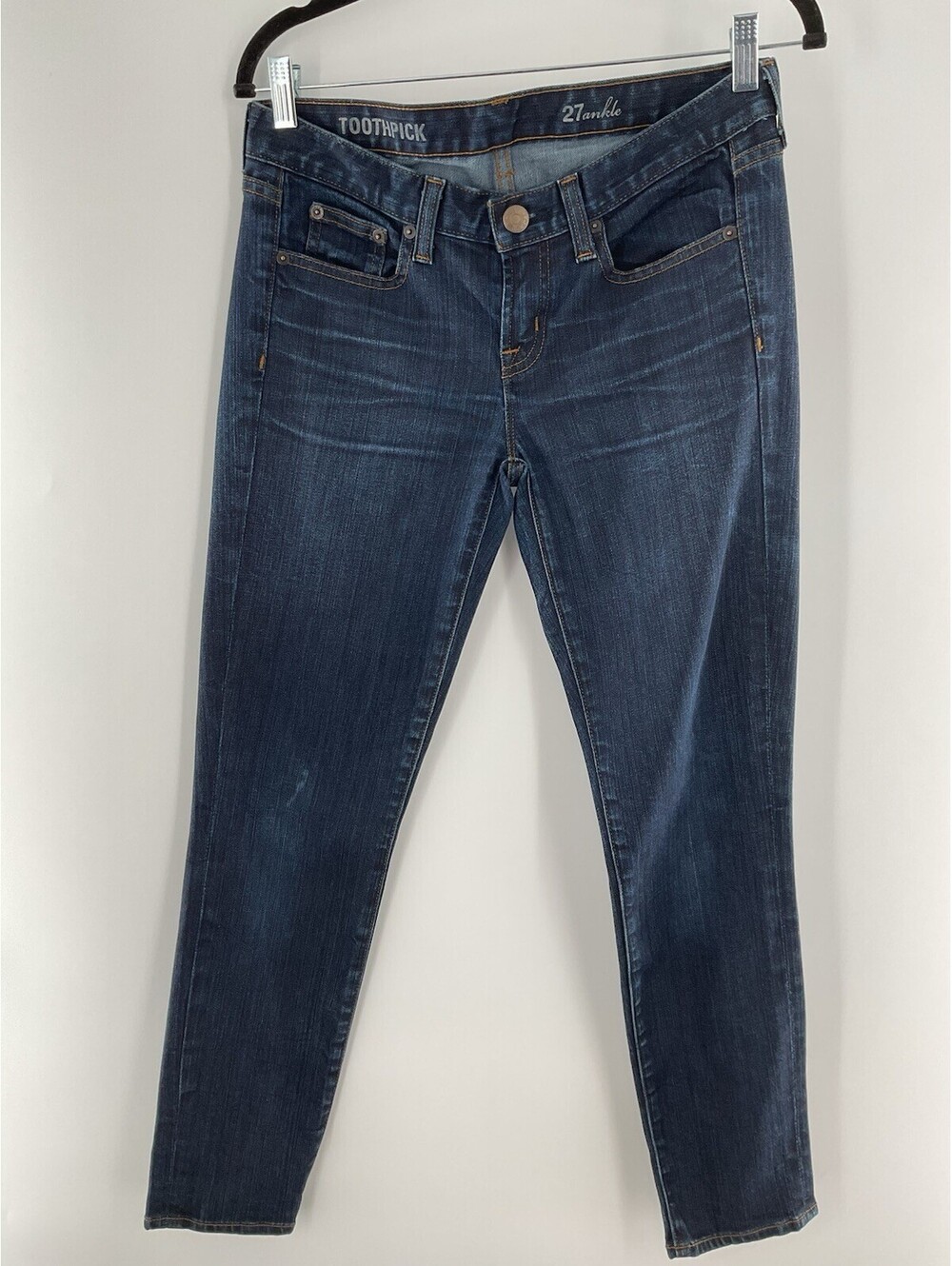J.Crew women’s size 27 ankle jeans toothpick dark blue 092